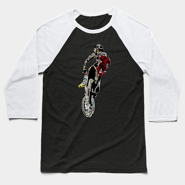 motocross Baseball T-Shirt by rickylabellevie